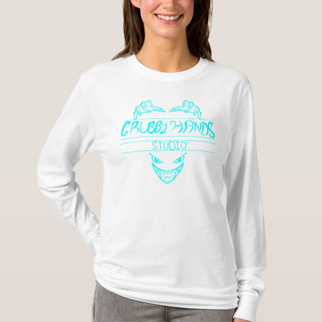T-shirt Grubby Hands Studio Manche longue Logo+T-shirt Mot (Devant)