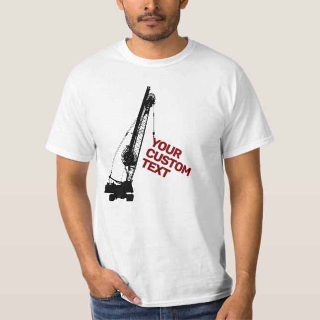 T-shirt Grue de construction (Devant)