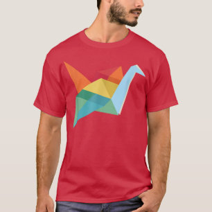 T-shirt Grue de papier pliant Origami Culture japonaise Re