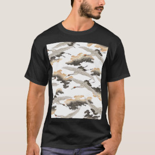 T-shirt Grue de style japonais : design élégant.