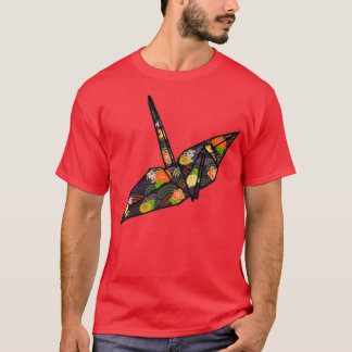 T-shirt Grue en papier noir