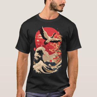 T-shirt Grue Japonais Cerisier du Japon