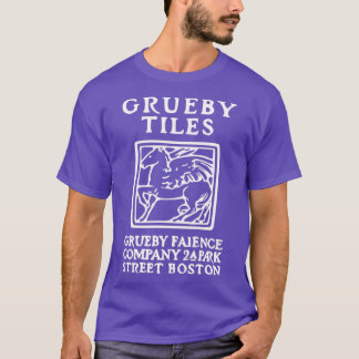 T-shirt Grueby Art Poterie Carreaux Illustration Vintage
