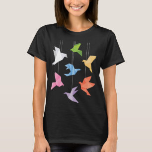 T-shirt Grues en papier Origami Oiseaux Origamiste Papier 