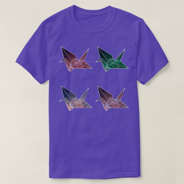 T-shirt Grues Galaxy Origami Pack 1 (Design devant)