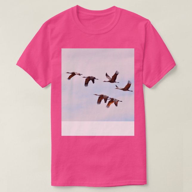 T-shirt Grues Sandhill Migration Nebraska Observation des  (Design devant)