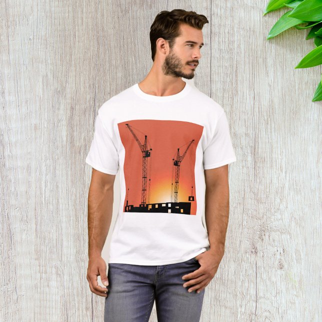 T-shirt Grues Sur Un Bâtiment (Créateur téléchargé)