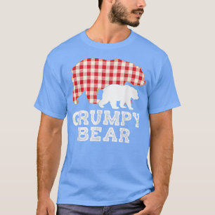 T-shirt Grumeux Plaid Grande Ours Papa Grand-Père Jour P