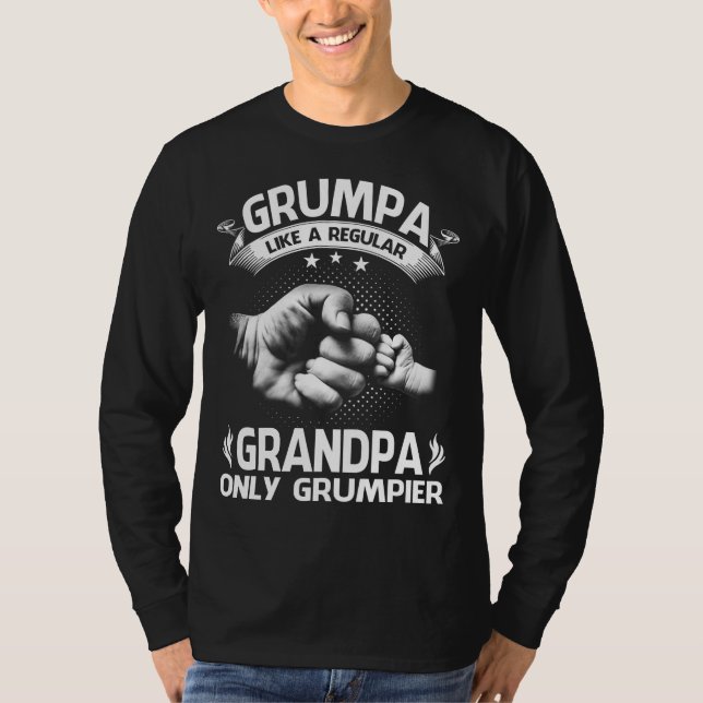 T-shirt Grumpa Comme Un Grand-Père Régulier Seulement Grum (Devant)