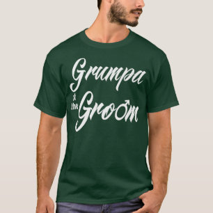 T-shirt Grumpa De Groom Mariage Fête Drôle Correspondant B