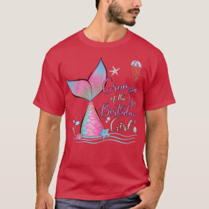 T-shirt Grumpa De L'Anniversaire Fille Sirène Famille Magi