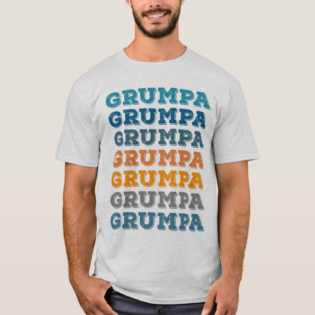 T-shirt Grumpa Funny Grumpy Grandpa Texte Vintage (Devant)