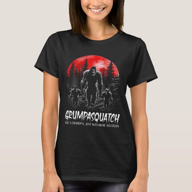 T-shirt Grumpa Squatch Drôle Bigfoot Papa Sasquatch Yéti F (Devant)