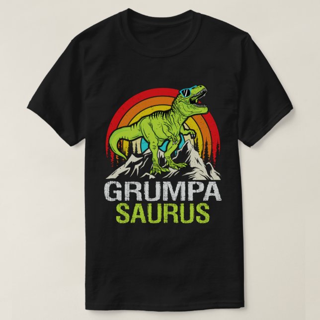 T-shirt Grumpasaurus Dinosaur Grandpa Saurus Fête des père (Design devant)