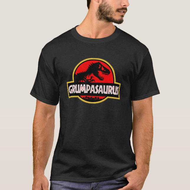 T-SHIRT GRUMPASAURUS GRUMPY VIEUX HOMME JOUE DINOSAUR (Devant)