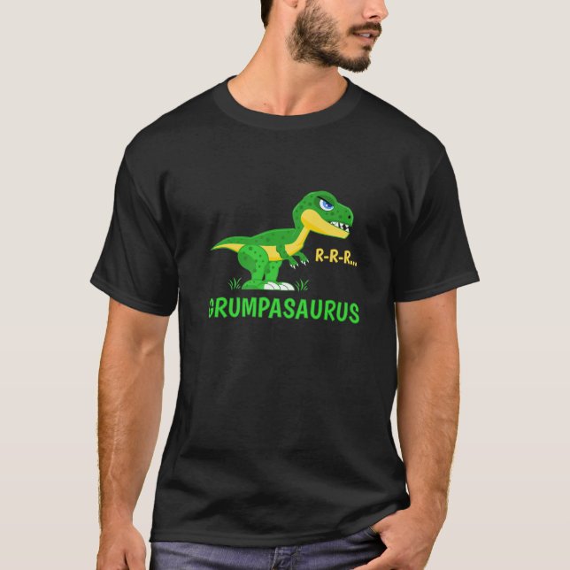 T-shirt Grumpasaurus Rex Cute Et Dinosaure Drôle (Devant)