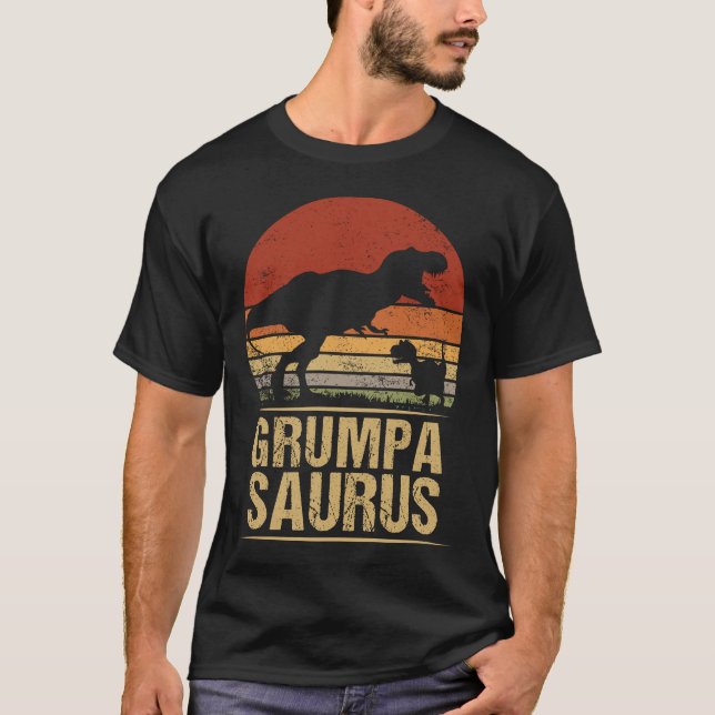 T-shirt GrumpaSaurus Rex Famille Dinosaure T-Rex Dino Brot (Devant)