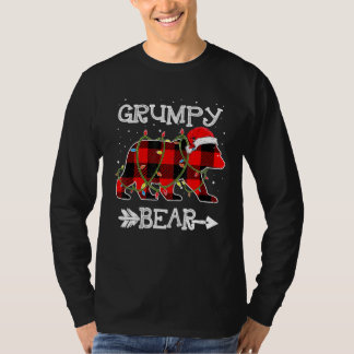 T-shirt Grumpy Bear  Red Buffalo Plaid Mom Bear Pajama