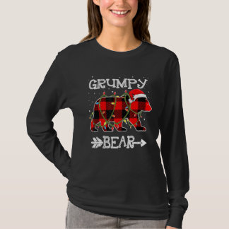 T-shirt Grumpy Bear  Red Buffalo Plaid Mom Bear Pajama