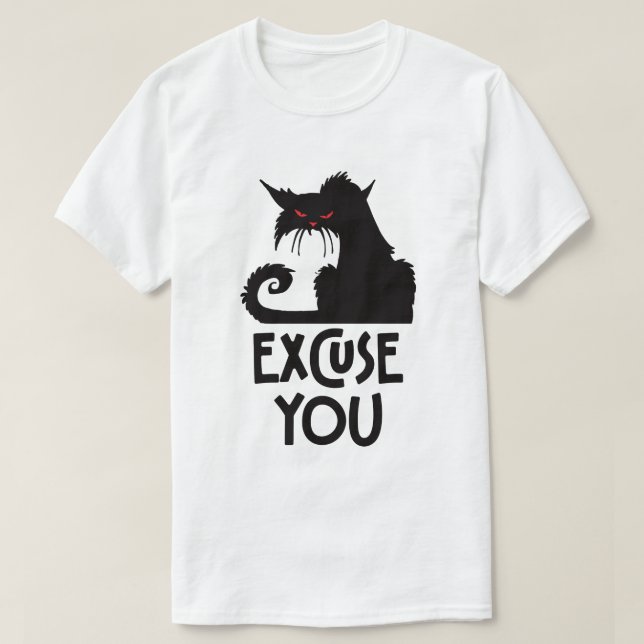T-shirt Grumpy cat t'excuse (Design devant)