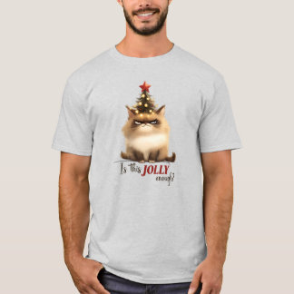 T-shirt Grumpy Chat Noël drôle