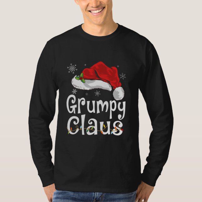 T-shirt Grumpy Claus Chemise Noël Pyjama Famille (Devant)