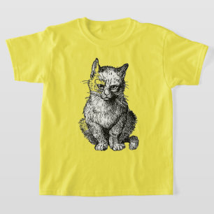 T-shirt Grumpy Cute chat animal shirt fille