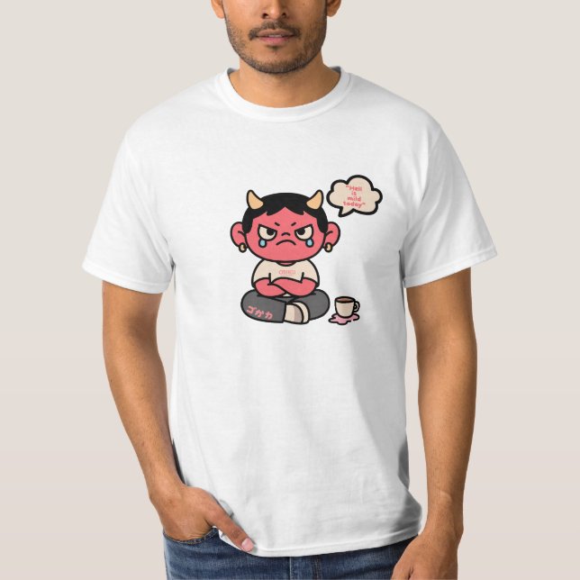 T-shirt Grumpy Cute Oni - "L'enfer est doux aujourd'hui" (Devant)