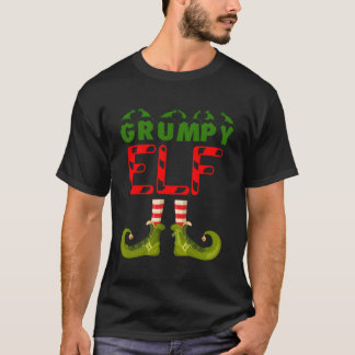T-shirt Grumpy Elf Funny Group Correspondant Pajamas De Fa
