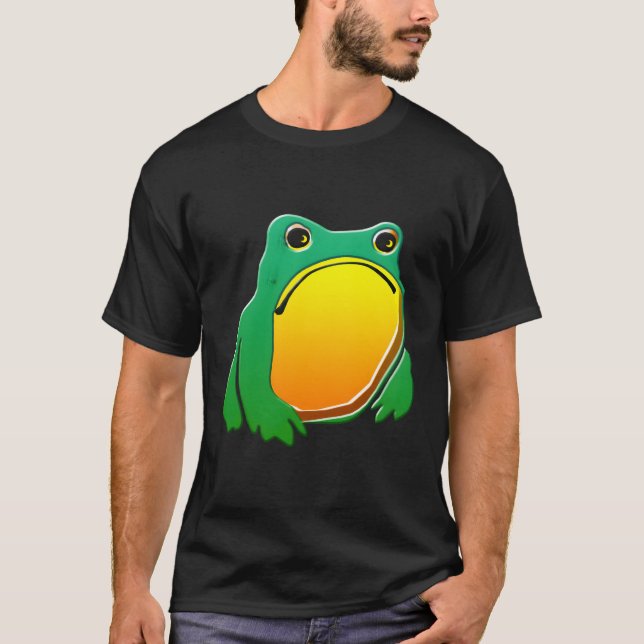 T-shirt Grumpy Frog Dessin Japonais Par Matsumoto Hoji (Devant)