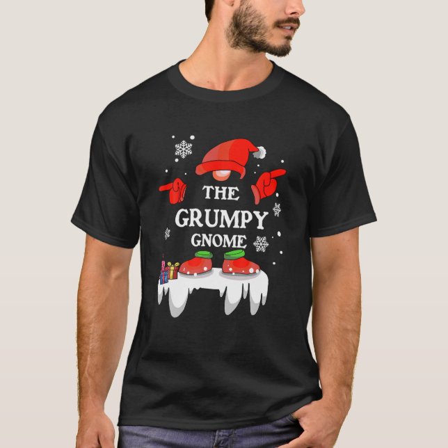 T-shirt Grumpy Gnome Buffalo Plaid Matching Family Christa (Devant)