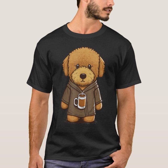 T-shirt Grumpy Goldendoodle Coffee  on Coffee Golden Doodl (Devant)