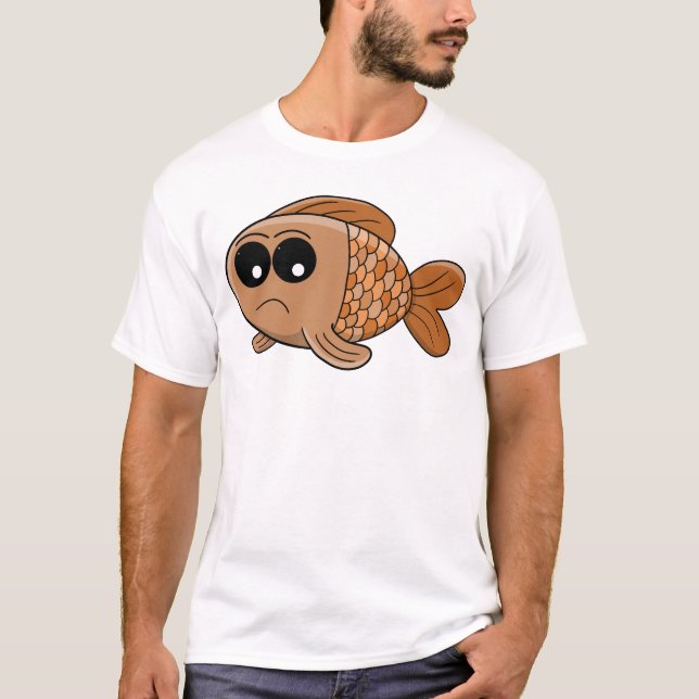 T-shirt Grumpy Goldfish Cartoon (Devant)