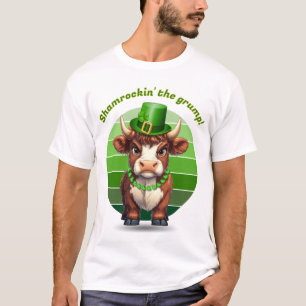 T-shirt Grumpy Highland Cow St. Patrick's Day