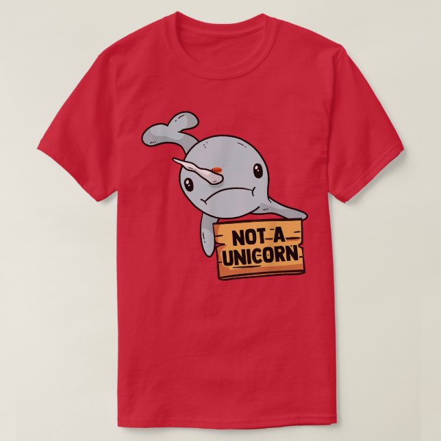 T-shirt Grumpy Narwhal Hilarious Dit Unicorn Squishishi Lo (Design devant)