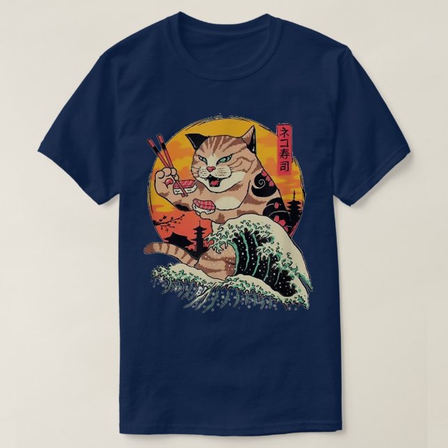T-shirt Grumpy Yakuza Tattoo Style Japan Wave  (Design devant)