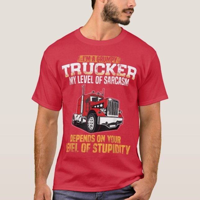 T-shirt Grumpyrucker vintage (Devant)