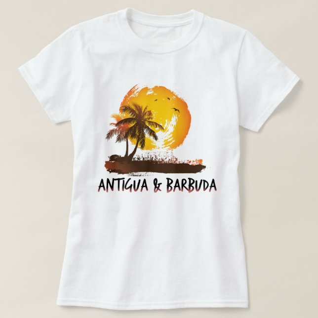 T-shirt Grunge Antigua & Barbuda (Design devant)