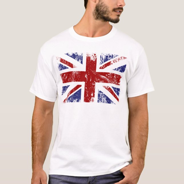 T-shirt Grunge britannique de punk d'Union Jack de drapeau (Devant)