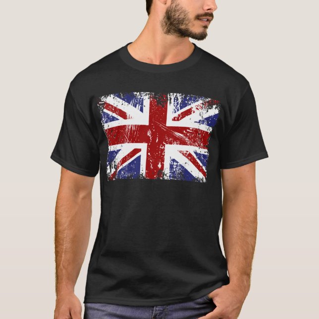 T-shirt Grunge britannique de punk d'Union Jack de drapeau (Devant)