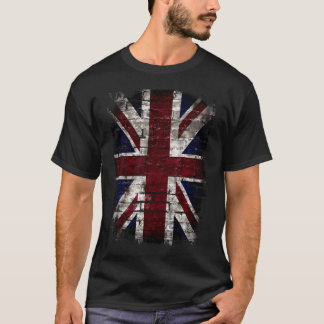 T-shirt Grunge British Flag UK Vintage Distress Punk Style
