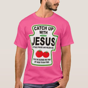 T-shirt Grunge Christian attraper avec Jésus Ketchup