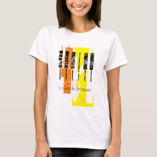 T-shirt Grunge clavier de piano