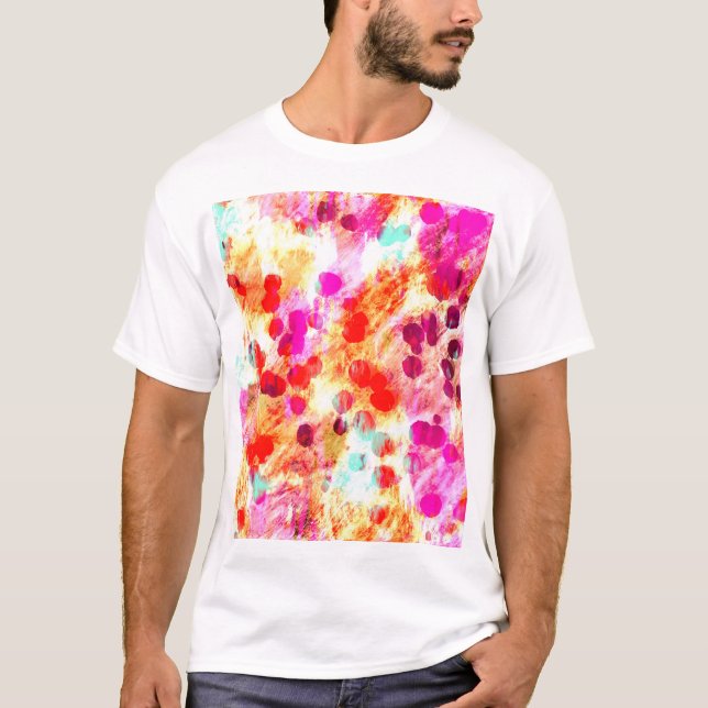 T-shirt Grunge couleur point texture arrière - plan (Devant)
