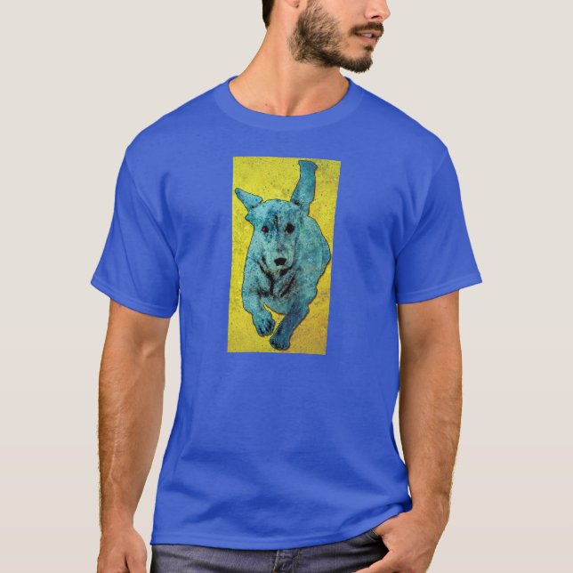 T-shirt Grunge courante de teckel d'art de bruit (Devant)