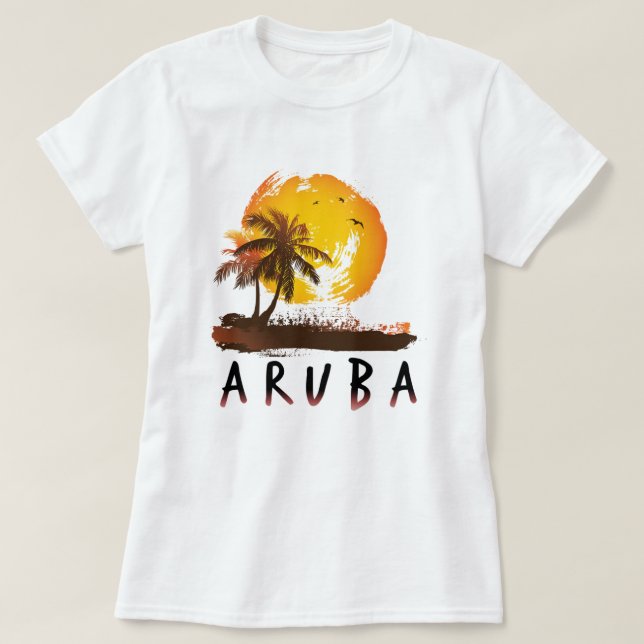 T-shirt Grunge d'Aruba (Design devant)