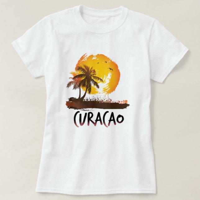 T-shirt Grunge de Curaçao (Design devant)