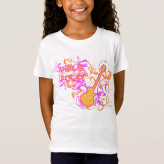 T-Shirt Grunge de guitare de la roche de la fille de KRW