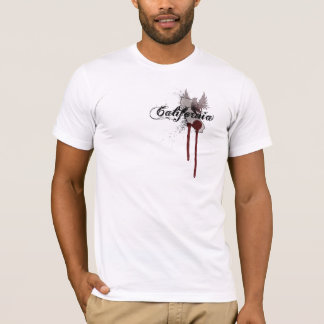 T-shirt grunge de la Californie d'éclaboussure de