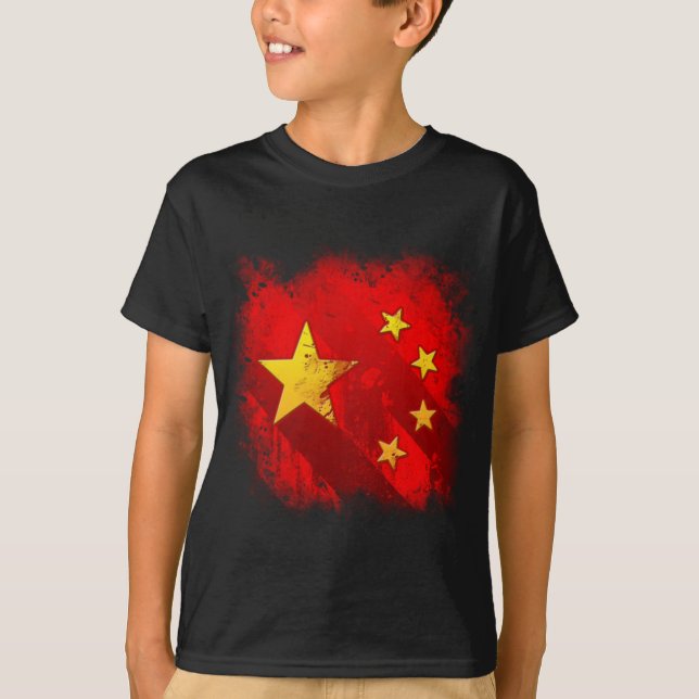 T-shirt Grunge de la Chine (Devant)